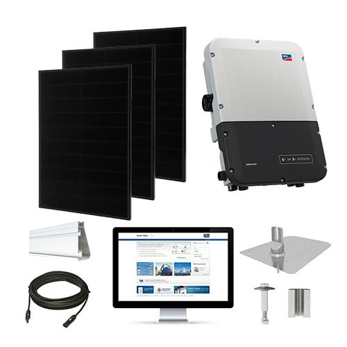 Solaria 400 Black, SMA inverter Solar Kit